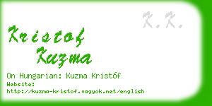 kristof kuzma business card
